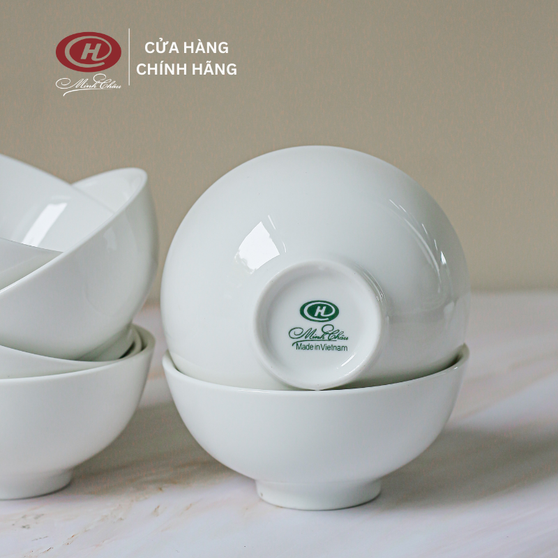 Bộ 6 Bát Chấm Sứ Trắng Trơn 9cm - C03 - Sứ Minh Châu
