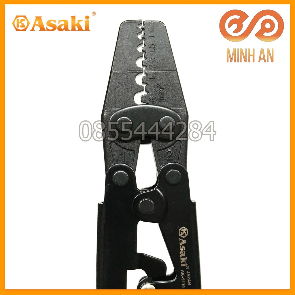 Kìm Bấm Cos 6L 0.5 - 6Mm2 Asaki Ak-9110 (Kềm Bấm Cốt 6L)