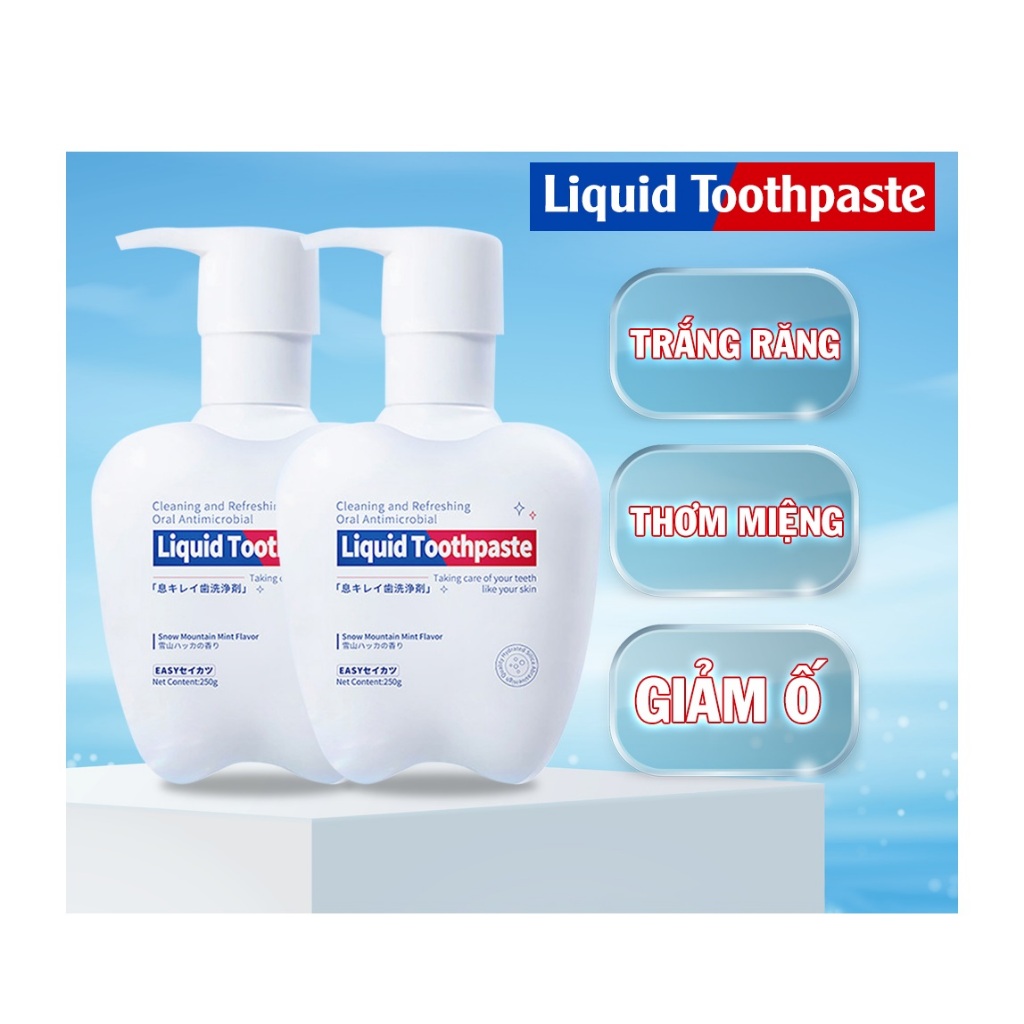 Kem đánh răng bảo vệ nướu liquid toothpaste hỗ trợ trắng răng kem đánh răng đem lại hơi thở thơm mát 200g