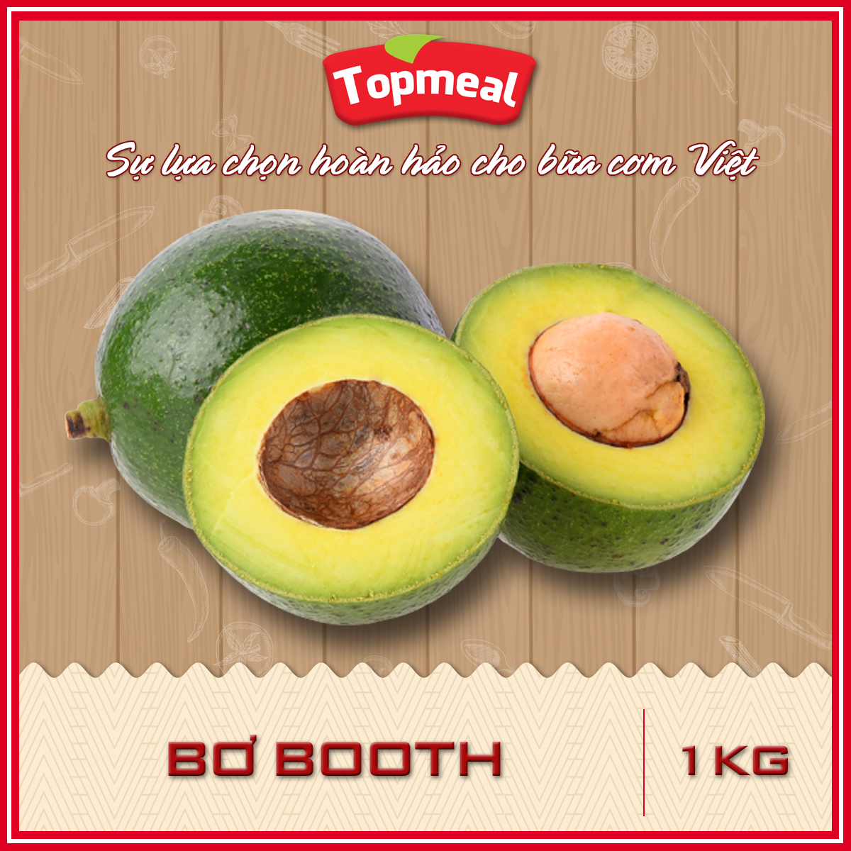 HCM - Bơ Booth (1 kg) - [Giao nhanh TPHCM]
