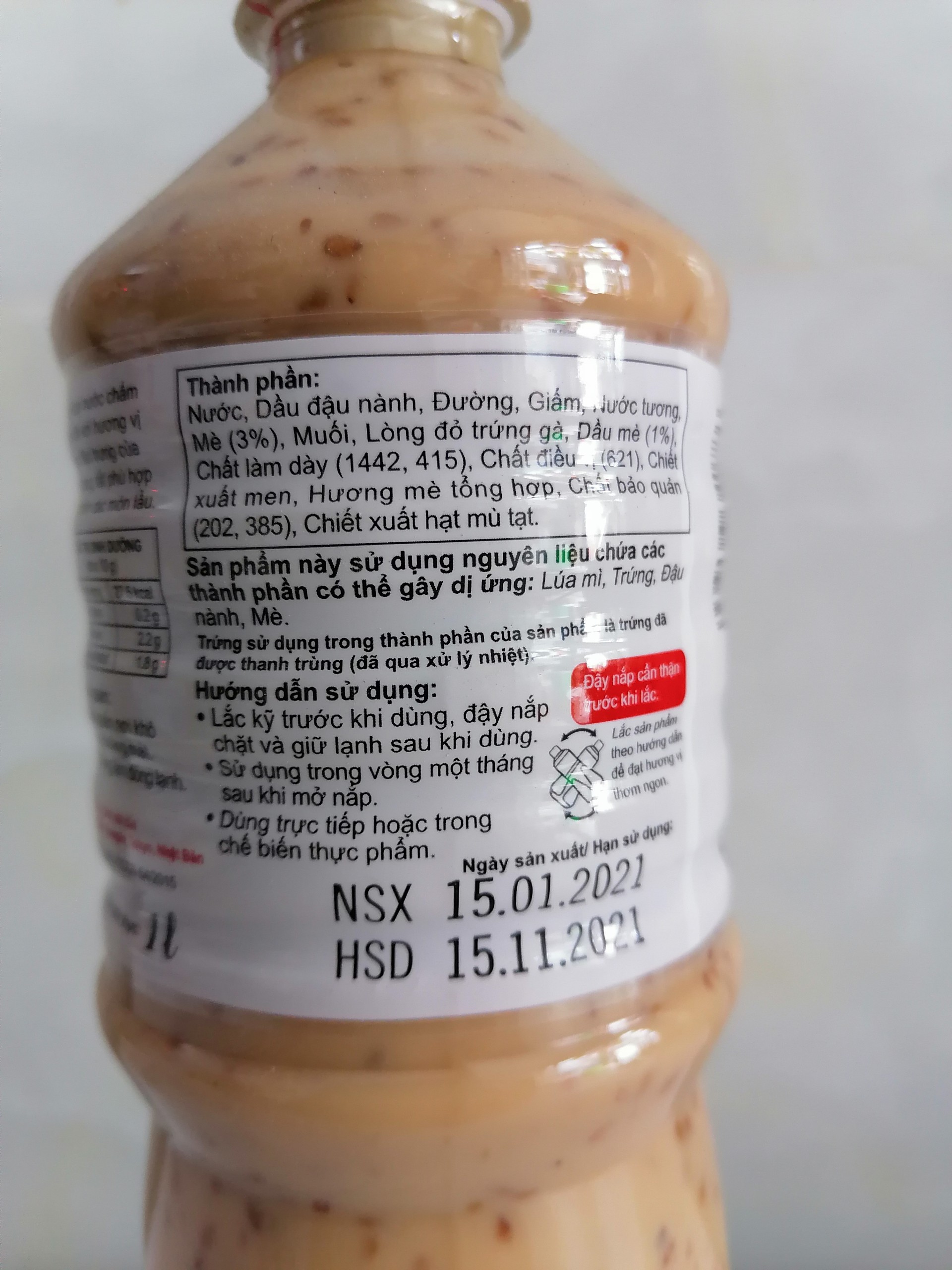 [NHÃN NÂU] [CHAI LỚN 1 LÍT] NƯỚC CHẤM MÈ RANG [VN] KEWPIE Roasted Sesame Sauce
