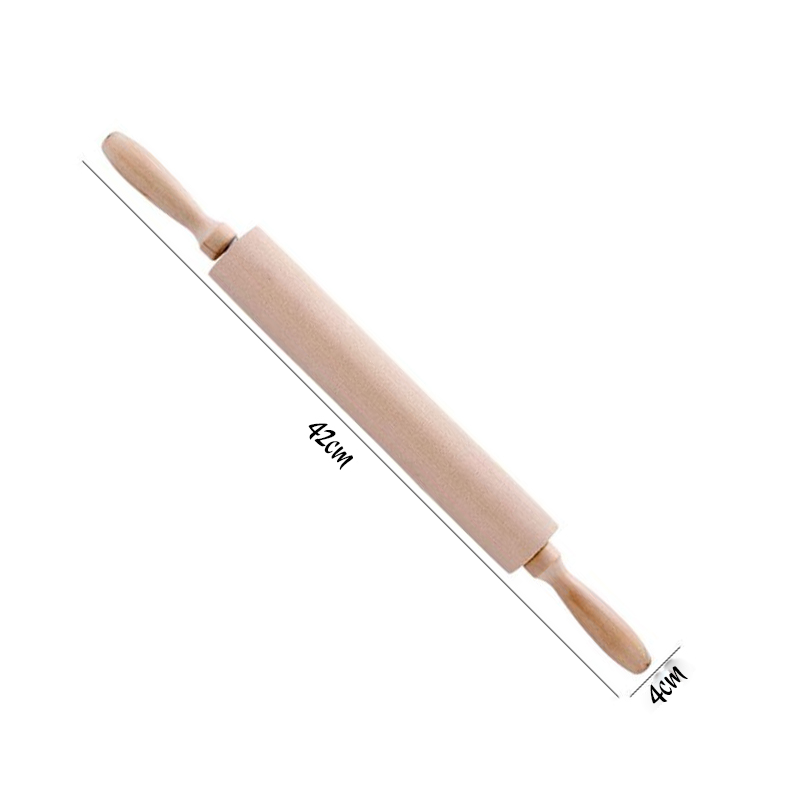 Cán Lăn  Bột /Cây Lăn Bột Bằng Gỗ Có Trục Xoay 42cm