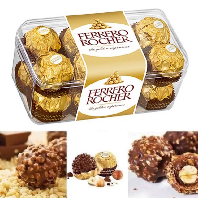 [FREESHIP MAX] [Nhập RS0822 giảm 30k cho đơn 99k]Kẹo Socola Rocher Đức 16 Viên 200g [thienduonghangduc]