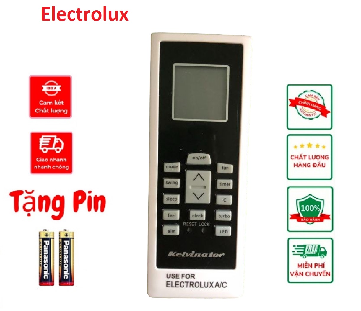 Remote Điều Khiển điều hòa Electrolux mặt đen, Remote máy lạnh Electrolux RG01/BGCEF