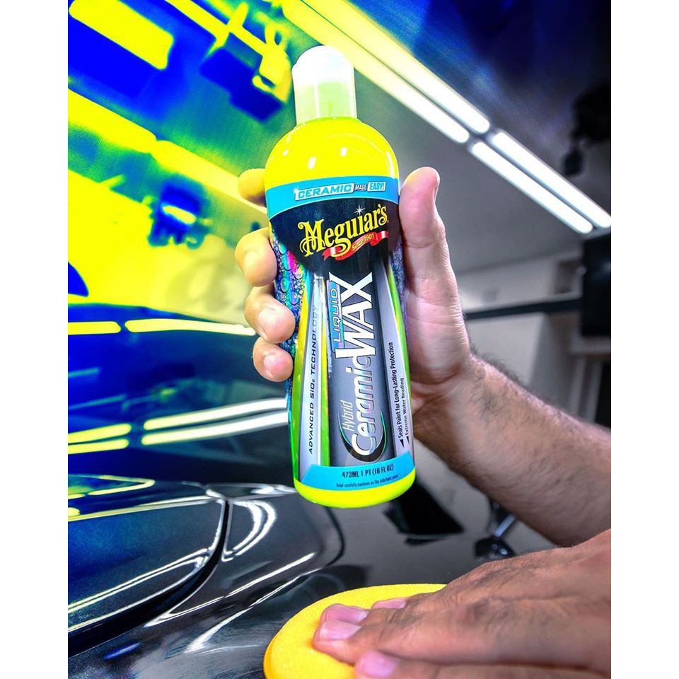 (Tặng khăn và mút dưỡng chuyên dụng cao cấp) Wax bóng Ceramic sơn xe dạng kem Meguiar's Hybrid Ceramic Liquid Wax