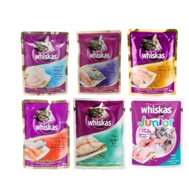 24 GÓI MIX VỊ PATE CHO MÈO WHISKAS 85gr