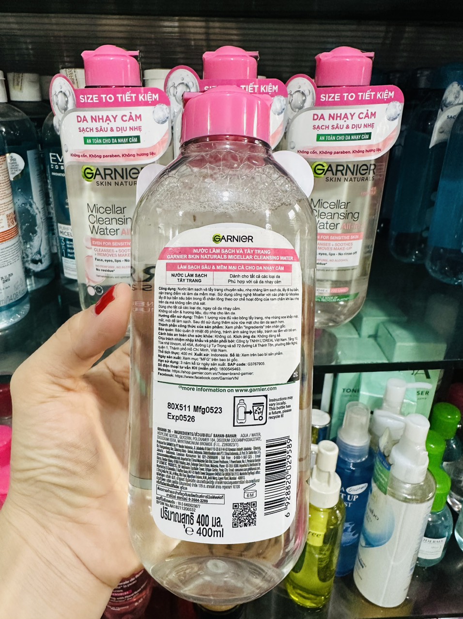 [HCM]Nuớc Tẩy Trang Micellar Cleansing Water Garnier 400ml