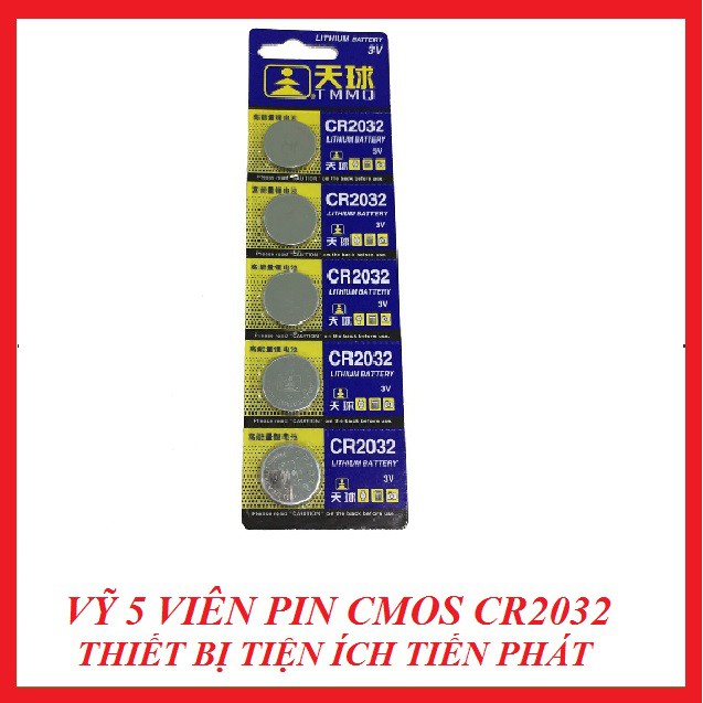 [HCM] Combo Vĩ 5 Viên Pin Cmos CR2032 Cao Cấp Đa Năng