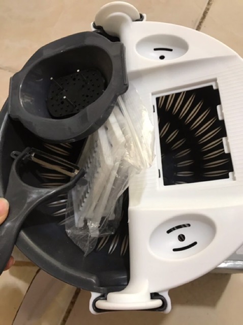 Bộ thau rỗ 5 lưỡi bào rau củ đa năng