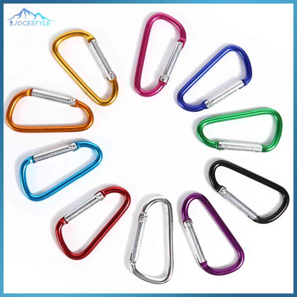 10/20pcs Carabiner Keychain Clip Outdoor Climbing Keyring Hook Buckle (Random)