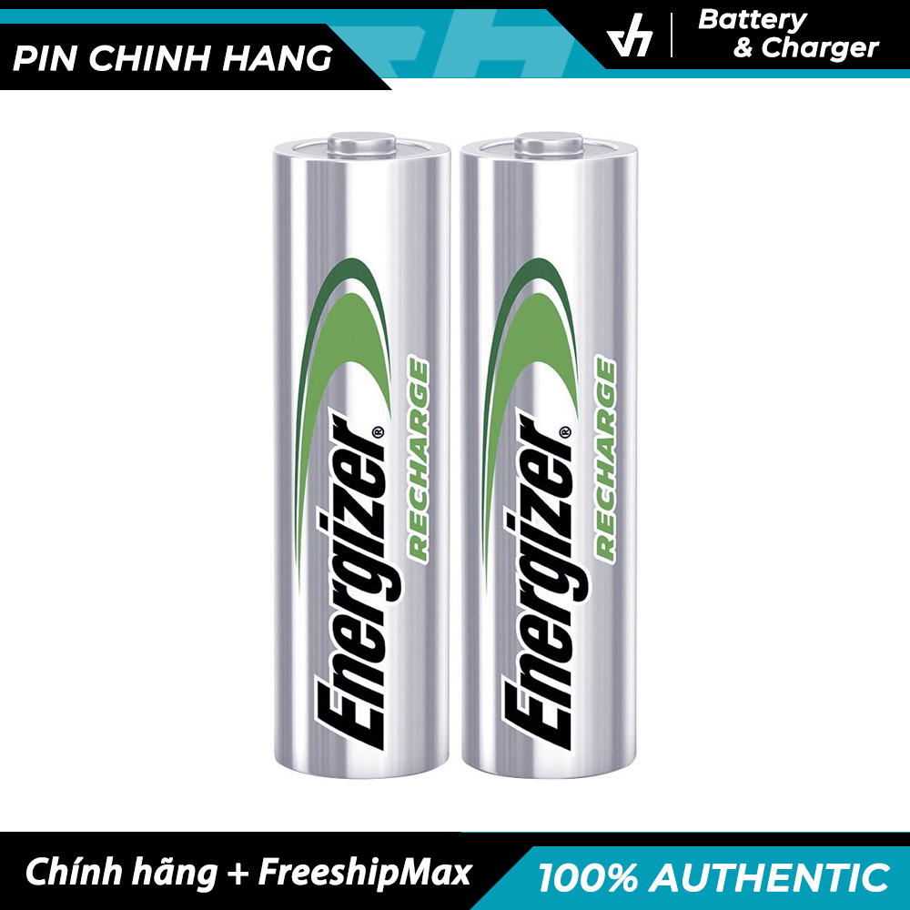 Bộ 2 Pin sạc Energizer TRAY 2000mAh - Pin AA Size chuẩn điện áp 1.2V tương thích tốt