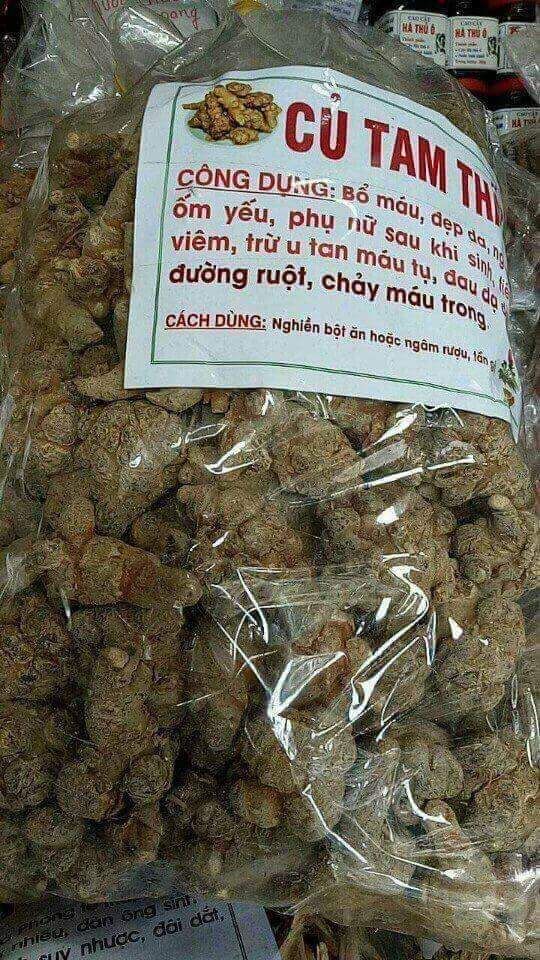 Củ Tam Thất Bắc 1Kg Hàng 70 Củ