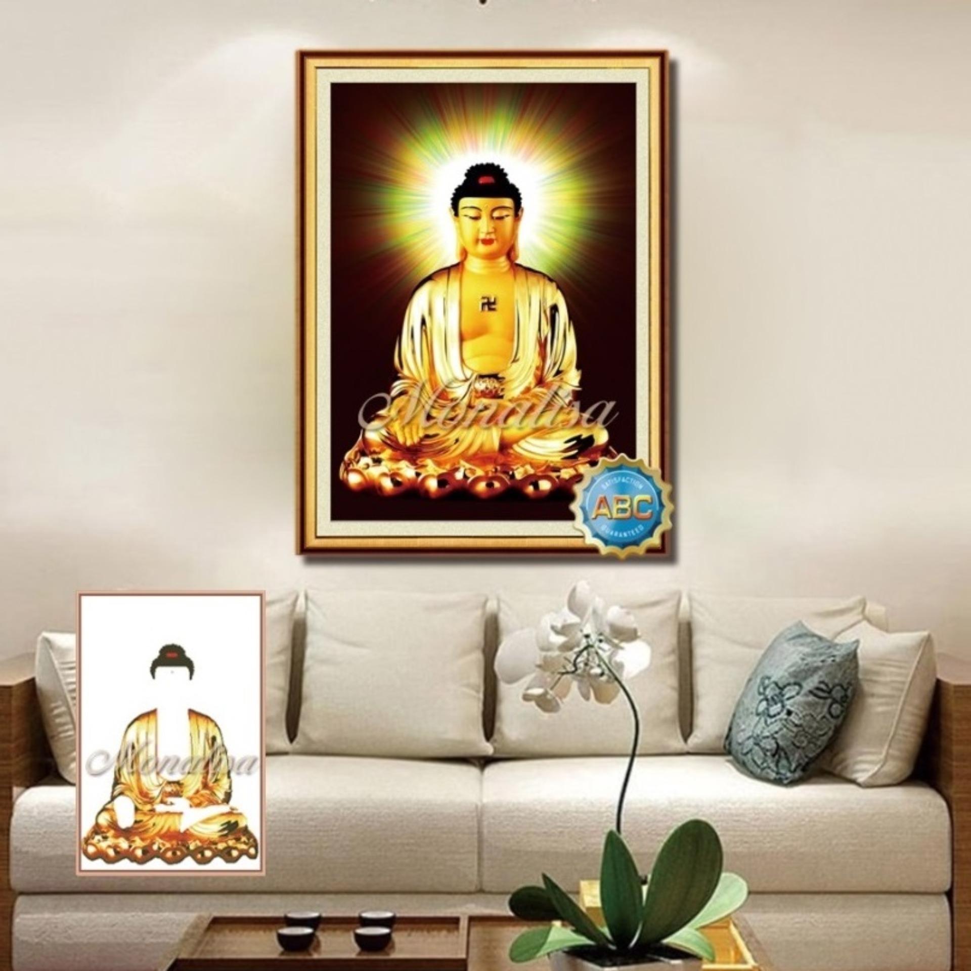 Tranh gắn đá cao cấp phật a di đà y8105 - kt:80x110cm