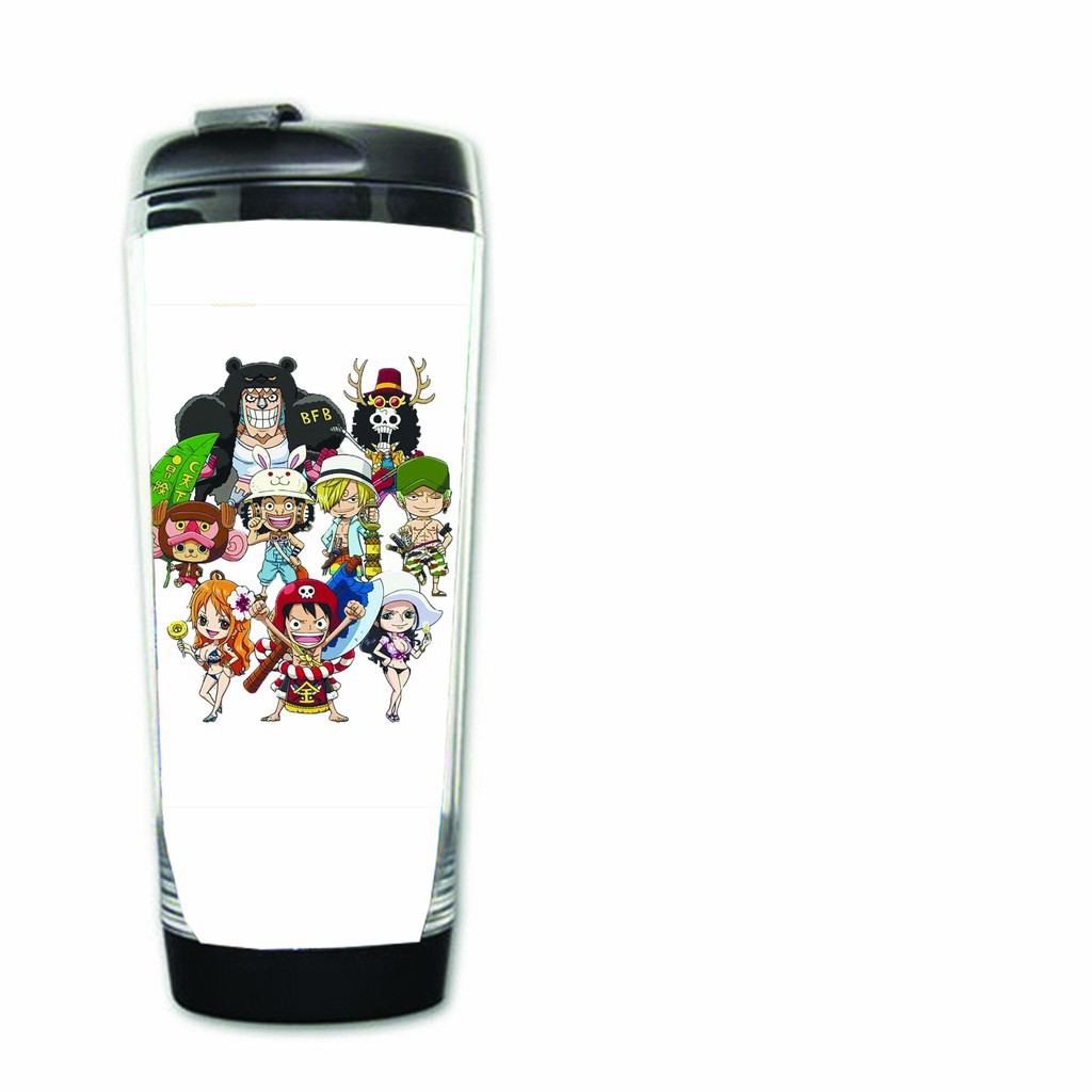 Bình nhựa đựng nước in hình ONE PIECE Đảo Hải Tặc mẫu chibi anime tiện lợi dễ thương xinh xắn