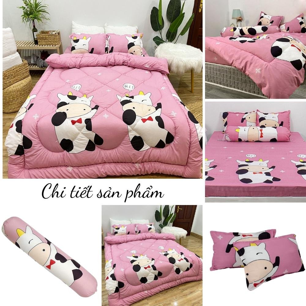 [CHĂN PHAO] Bộ 5 món Chăn Phao Ga Gối chất liệu Poly Cotton [Được lựa chọn mẫu] [ 1 Chăn phao + 1 Ga chun + 2 Vỏ gối nằm + 1 Vỏ gối ôm ]