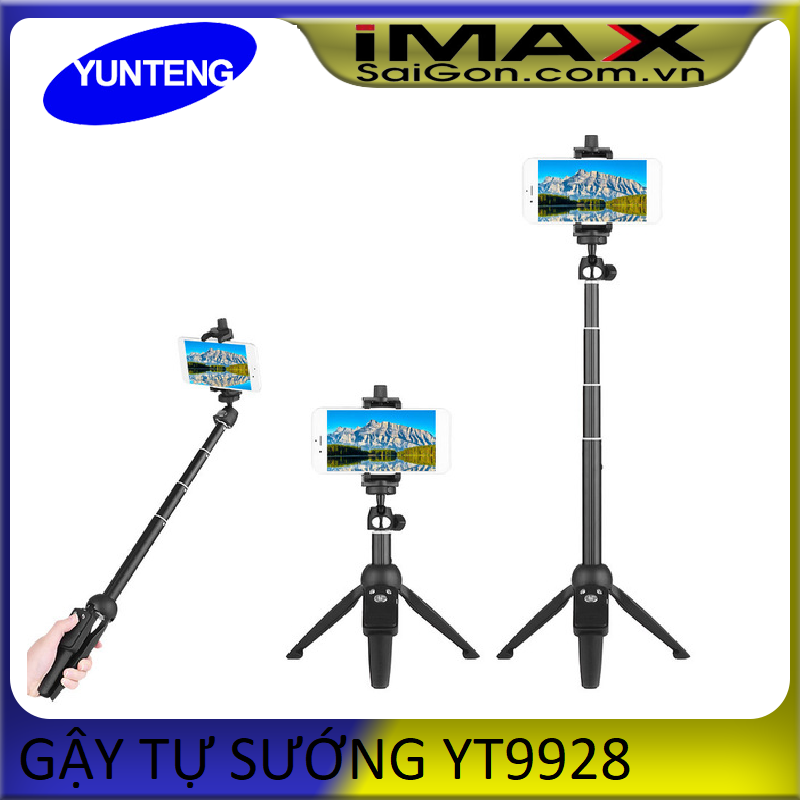 Gậy chụp ảnh có chân đế yunteng yt9928 có điều khiển bluetooth