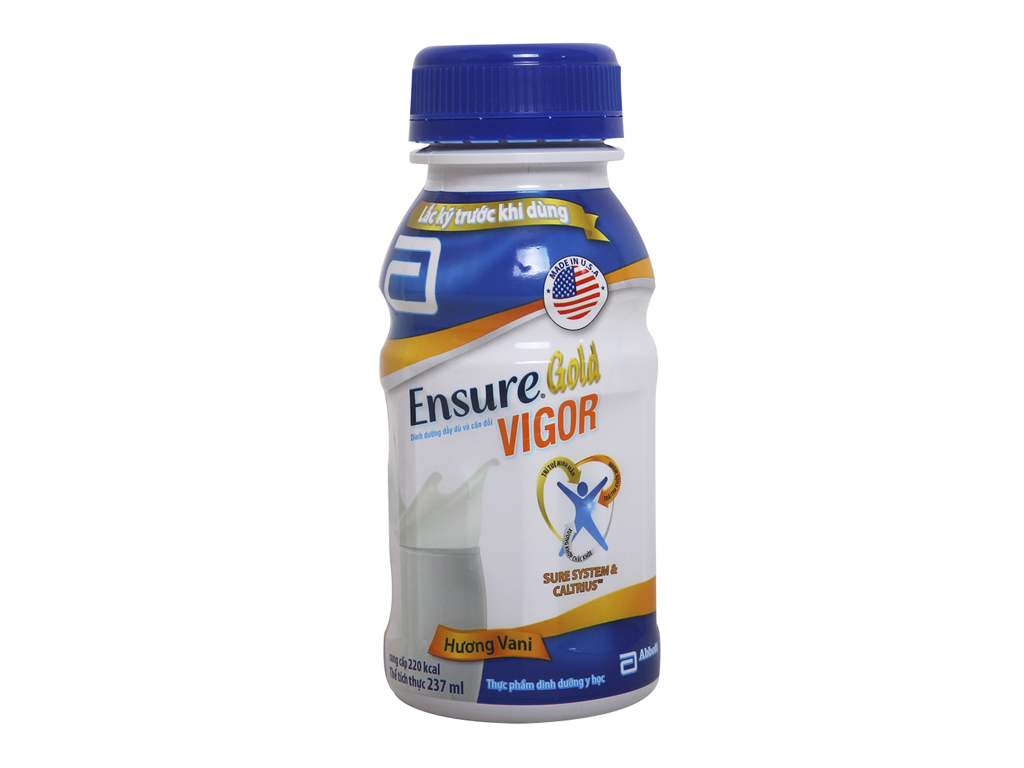 [Date 03/2024] Thùng 24 chai sữa bột pha sẵn Ensure Gold Vigor 237ml