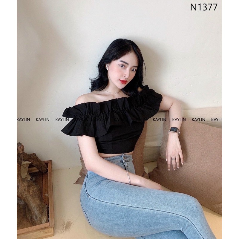[HCM]Áo Bẹt Vai Nhún Xinh