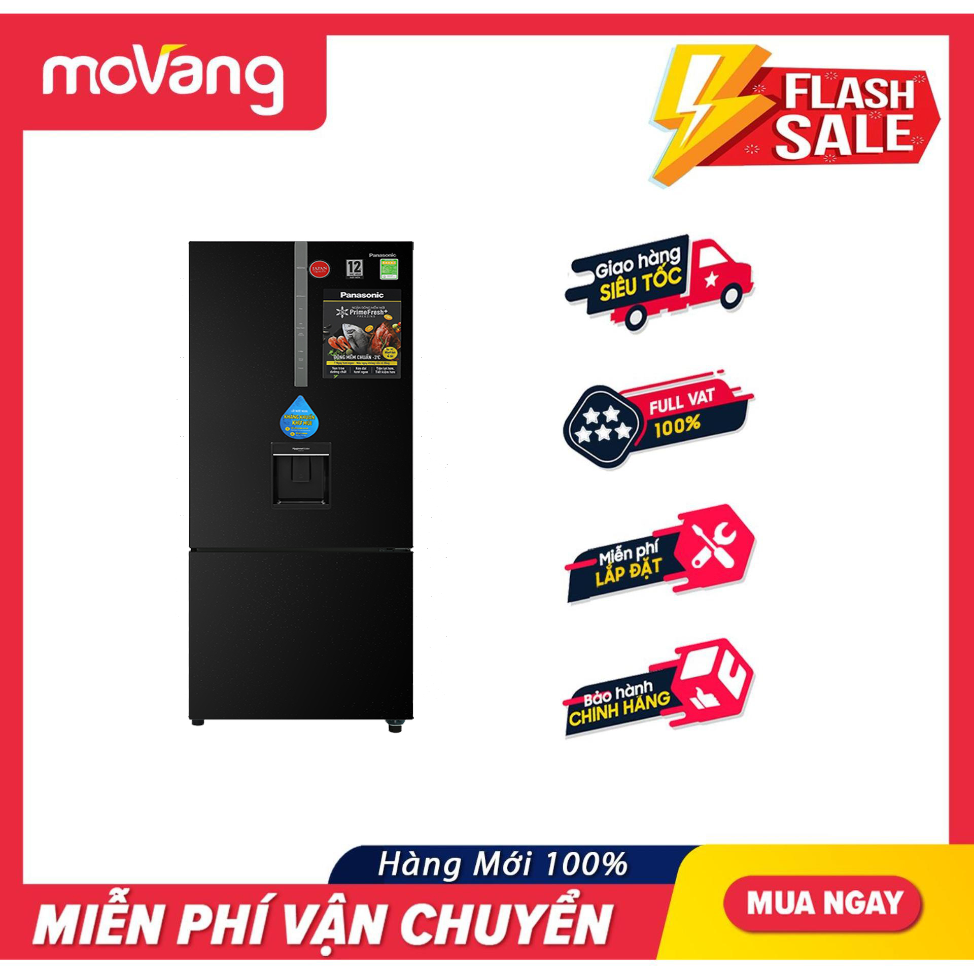 Tủ lạnh Panasonic Inverter 410 lít NR-BX460WKVN - Công nghệ...