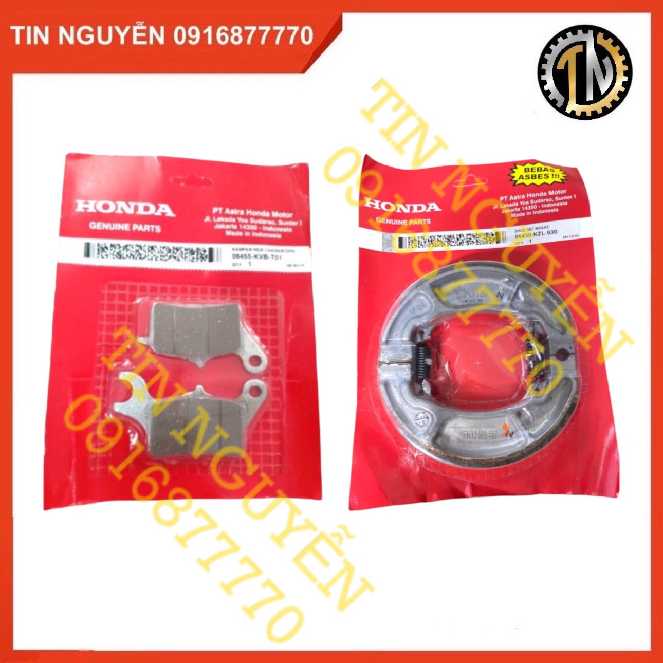 Bố thắng trước sau Vario Click đời 2015-2017 chính hãng Honda