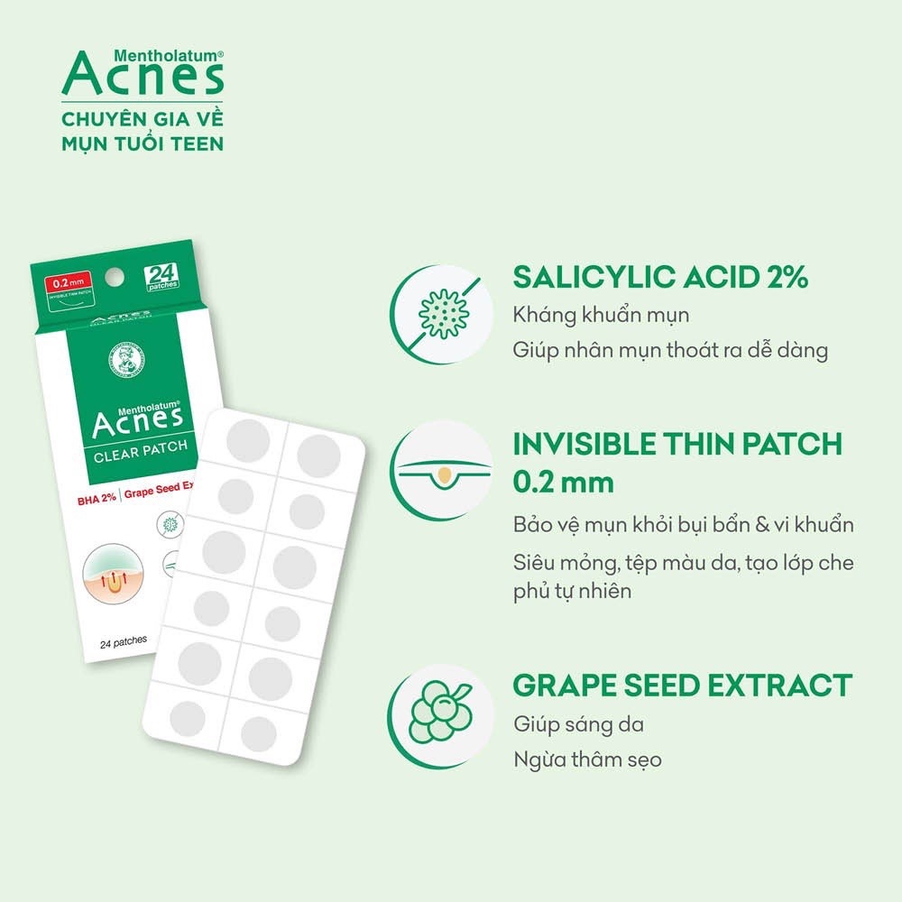 Miếng Dán Mụn Acnes Clear Patch (12/24/48 Miếng)