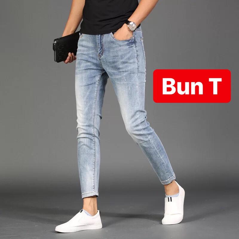 QUẦN JEAN NAM CHẤT BÒ XANH TRƠN SÀNH ĐIỆU QUẢNG CHÂU TT-5678 TRANG BUN FASHION