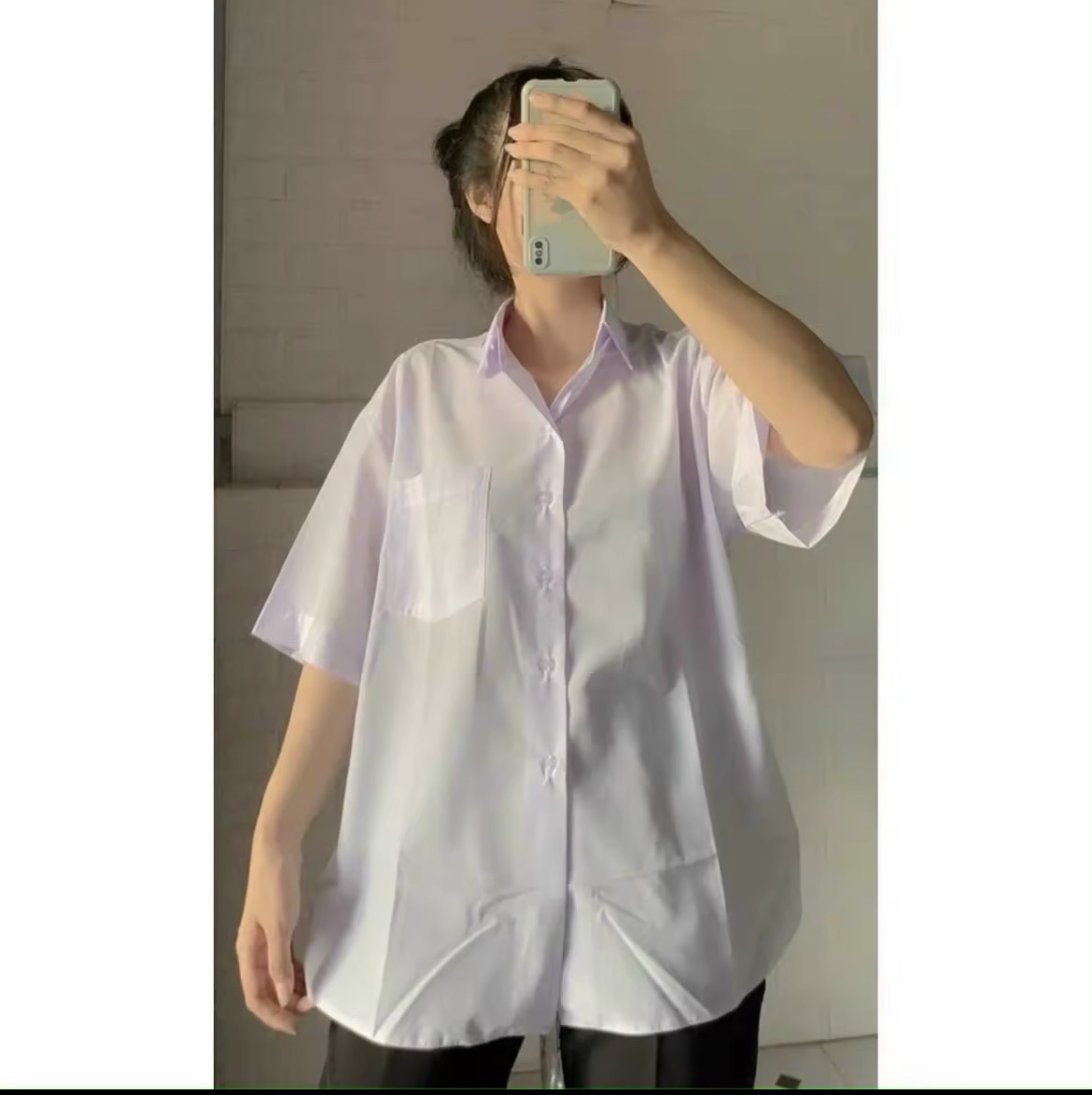 Áo Sơ Mi Học Sinh Túi NGố