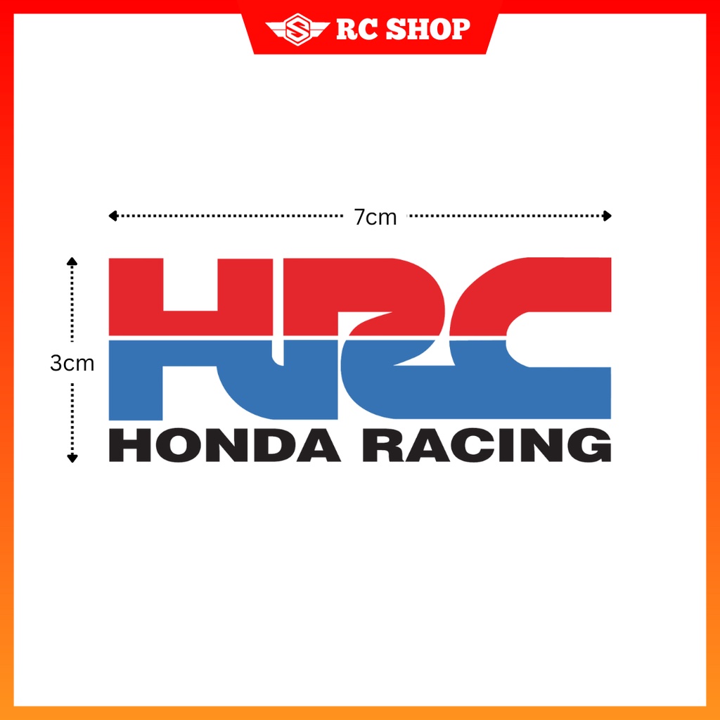 Tem HONDA HRC Dán Xe Siêu Ngầu [7cm x 3cm]