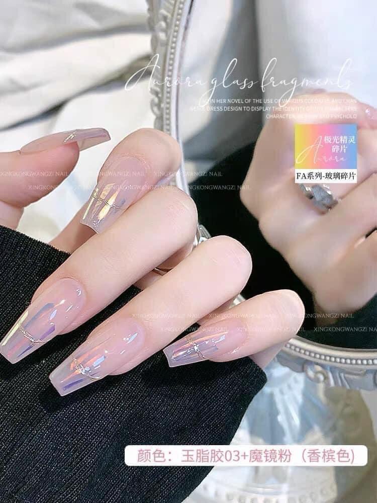 (Hàng mới về) Set giấy ẩn thủy tinh dùng để trang trí móng