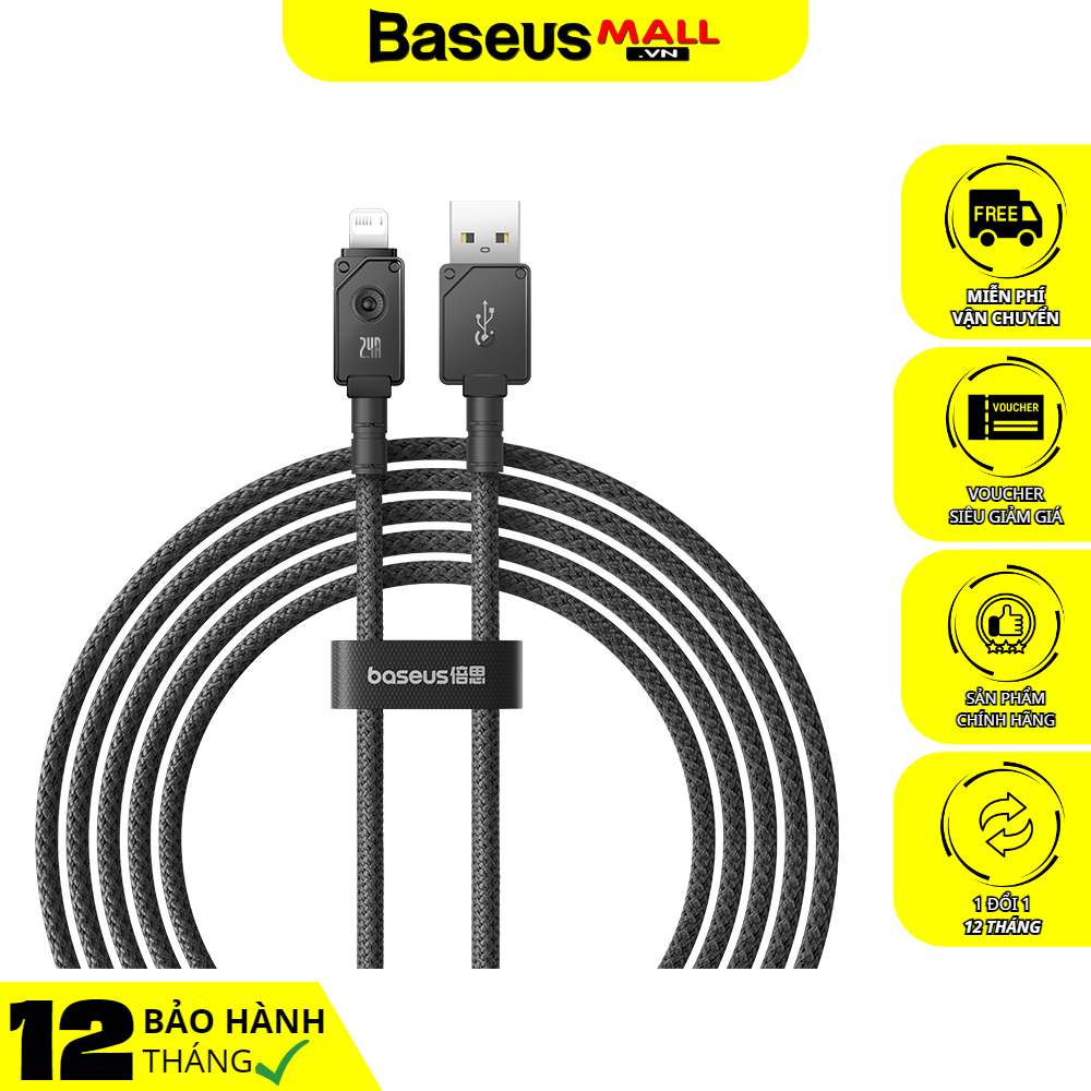 Cáp Sạc Baseus Unbreakable USB to Ln 2.4A | Sợi Aramid Chống Đứt, Chống Cháy, Công Nghệ Hàng Không