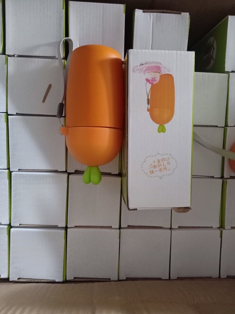 [HCM]Bình Nước Thủy Tinh Cà Rốt Và Tai Thỏ