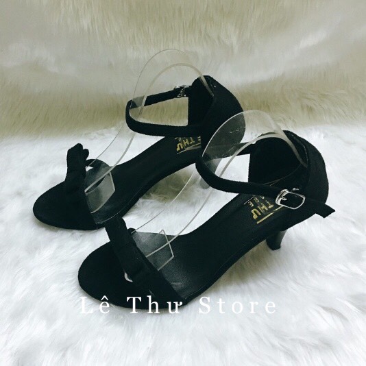 Giày cao gót 7 phân quai mảnh nơ LT (SD072)