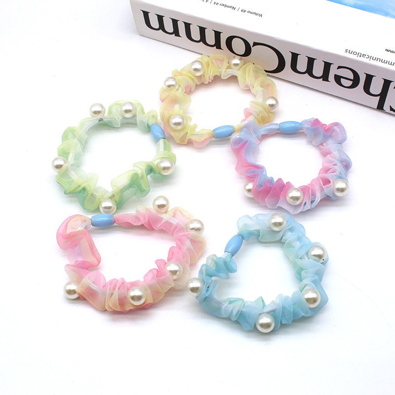 Cột Tóc Vải Lưới Voan Mờ Chun Buộc Tóc Scrunchies
