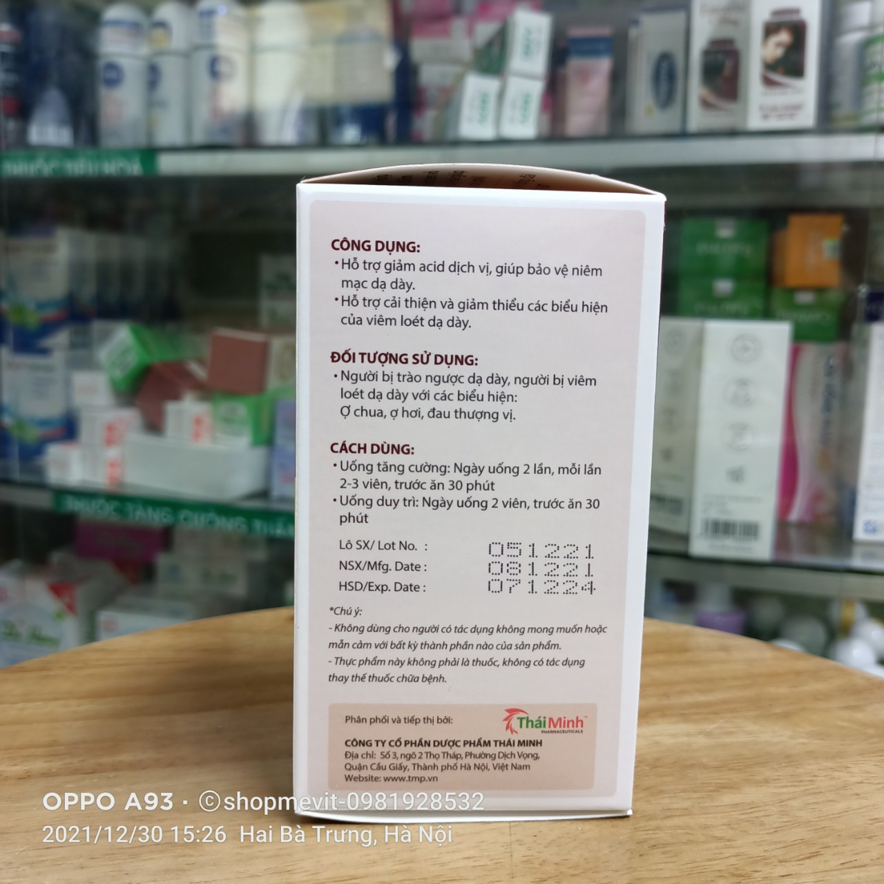 [Chính hãng] Bình vị thái minh lọ 80 viên