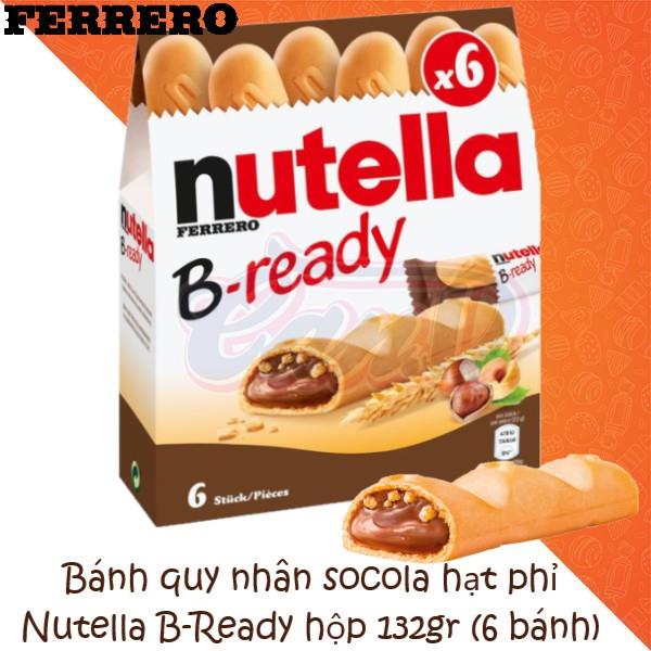 Bánh quy nhân socola hạt phỉ Nutella B-Ready hộp 132gr (6 bánh)