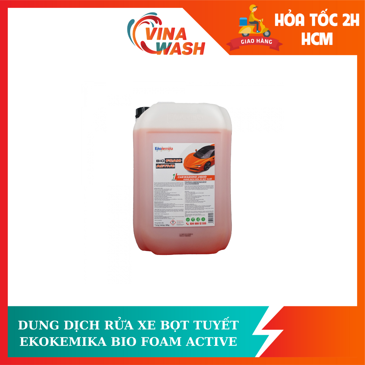 Dung dịch rửa xe bọt tuyết Ekokemika Bio Foam Active