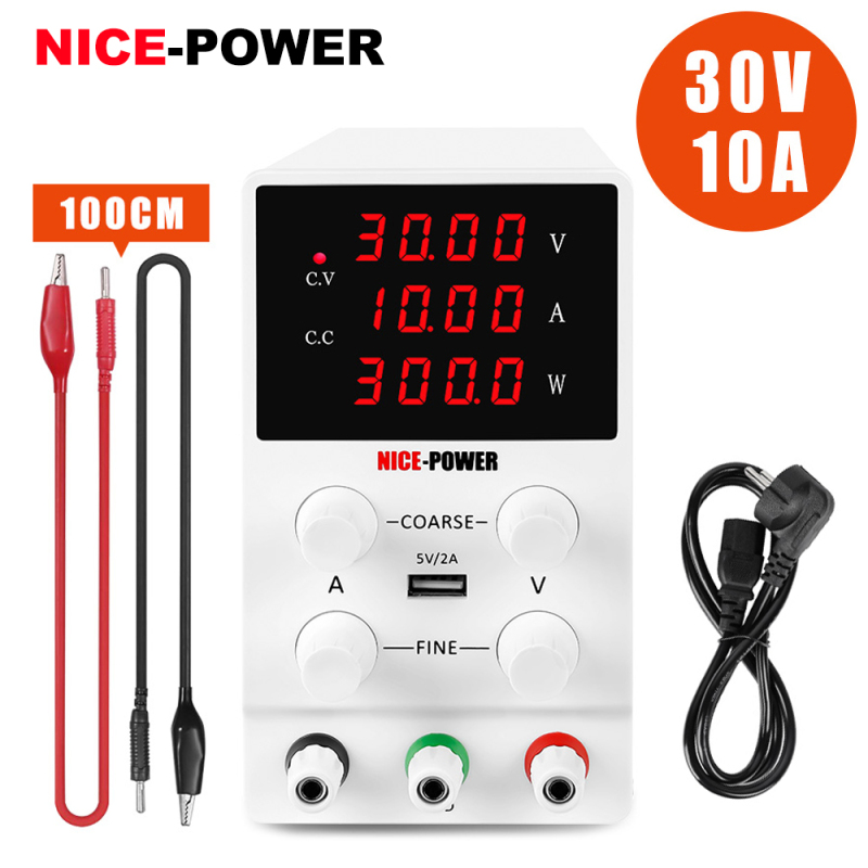 Bảng giá NICE-POWER 0-30 0-10A Adjustable DC power supply,with 5V 2A USB port and Power(W) display,Suitable for repairing electronic parts and Industry, teaching Phong Vũ