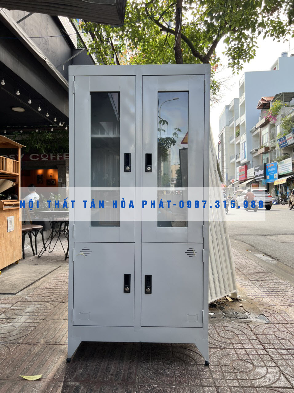 Tủ hồ sơ văn phòng 4 cánh mở cao cấp sơn tĩnh điện