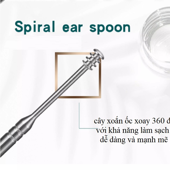 Bộ lấy ráy tai tích hợp đèn soi