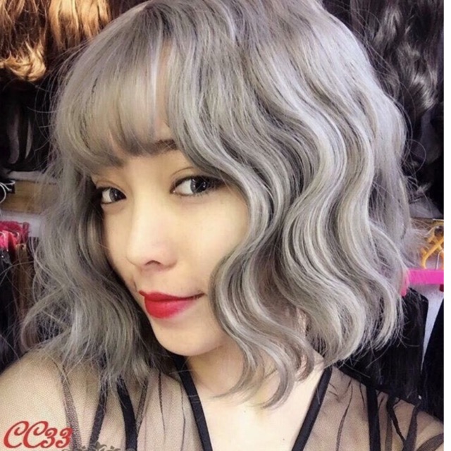 Tóc Giả Xù Ngắn 🎀🎀 Cả Đầu Xù Ngắn Tặng Lưới Tóc