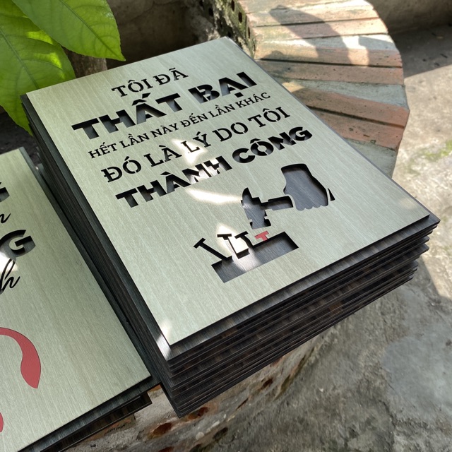 Tranh gỗ trang trí treo tường phòng làm việc nhiều kích thước