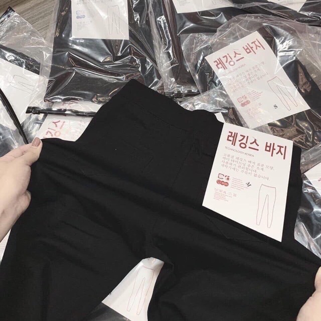 Quần thun legging nữ xuất khẩu cạp cao siêu co giãn