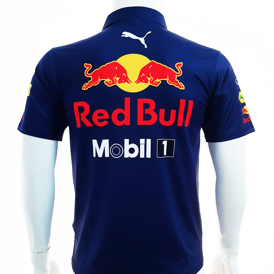 Áo thun nam có cổ tem xe RedBull