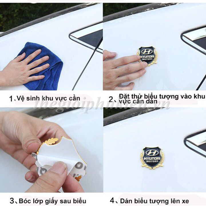 Bộ 2 Logo dạng Bông lúa theo xe Mercedes