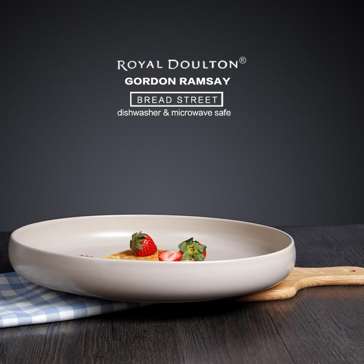 Royaldoulton12 Inch Khay Bánh Pizza Cỡ Lớn Nướng Chịu Nhiệt Cao Gốm Khay Nướng Đục Mờ Khay Đựng Đồ