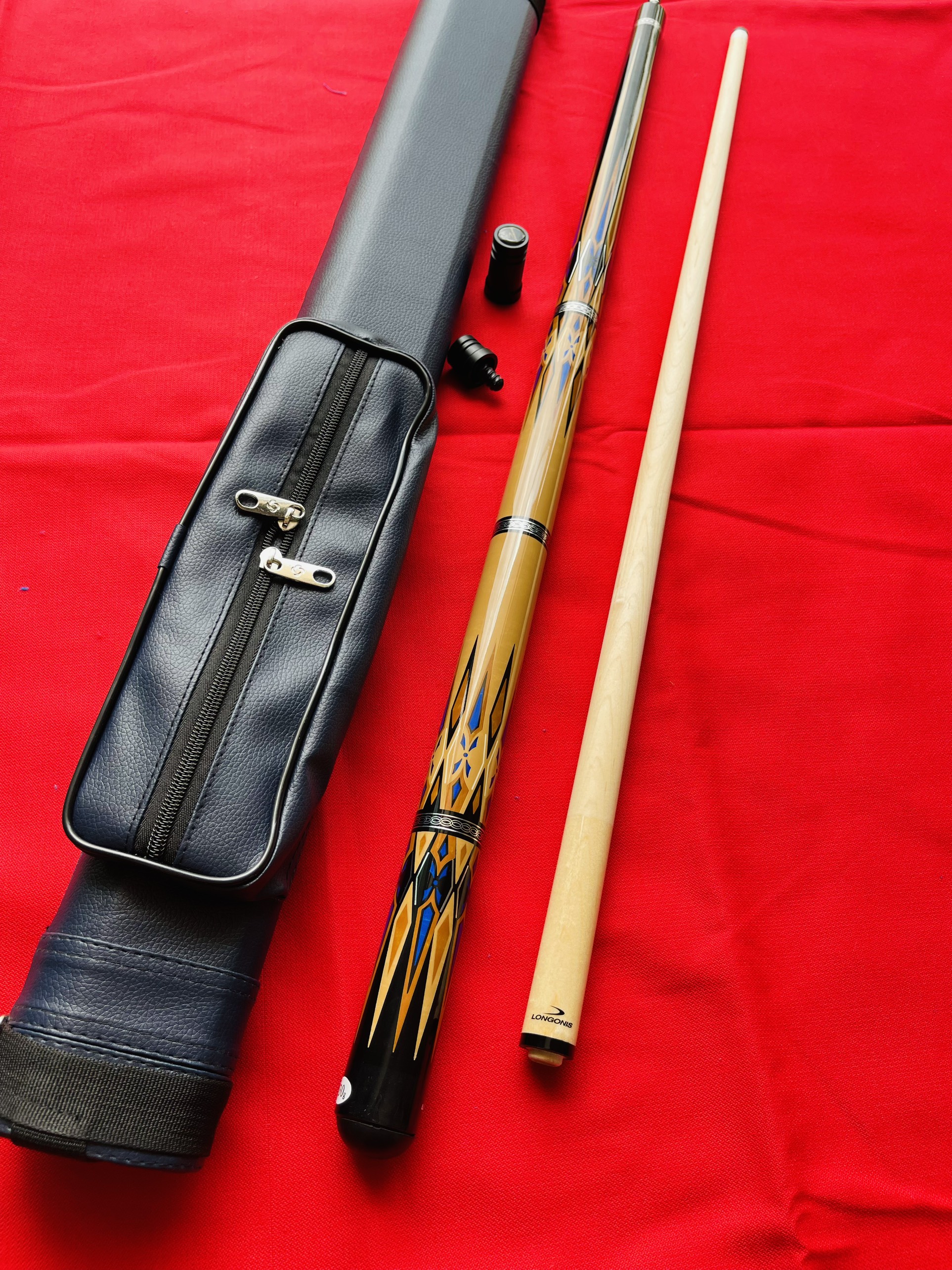 Combo cơ bida ba băng tầm trung Longonis flower restock 1539k