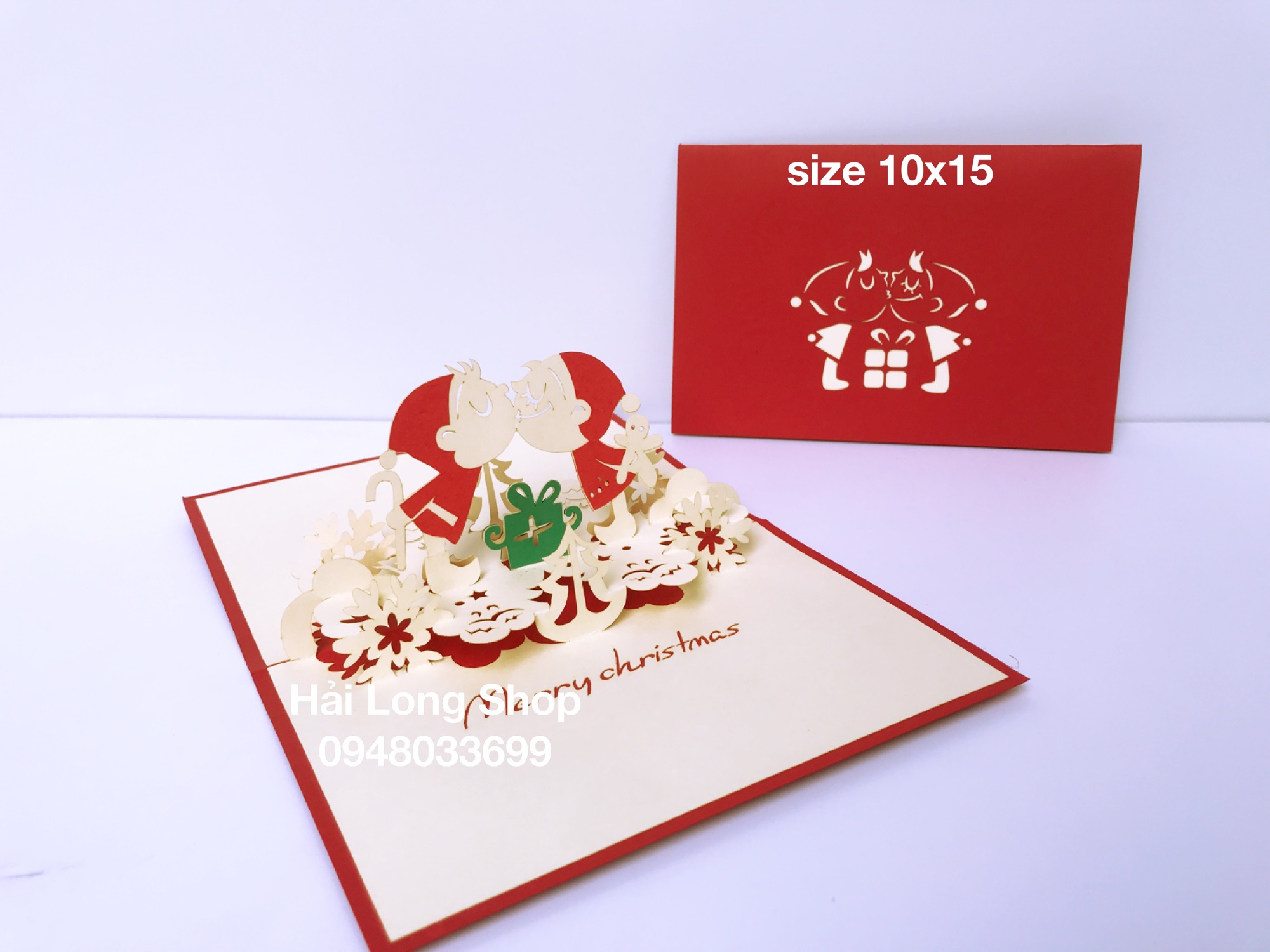 Em Bé 5 - Kiss -  Noel  - Thiệp 3D