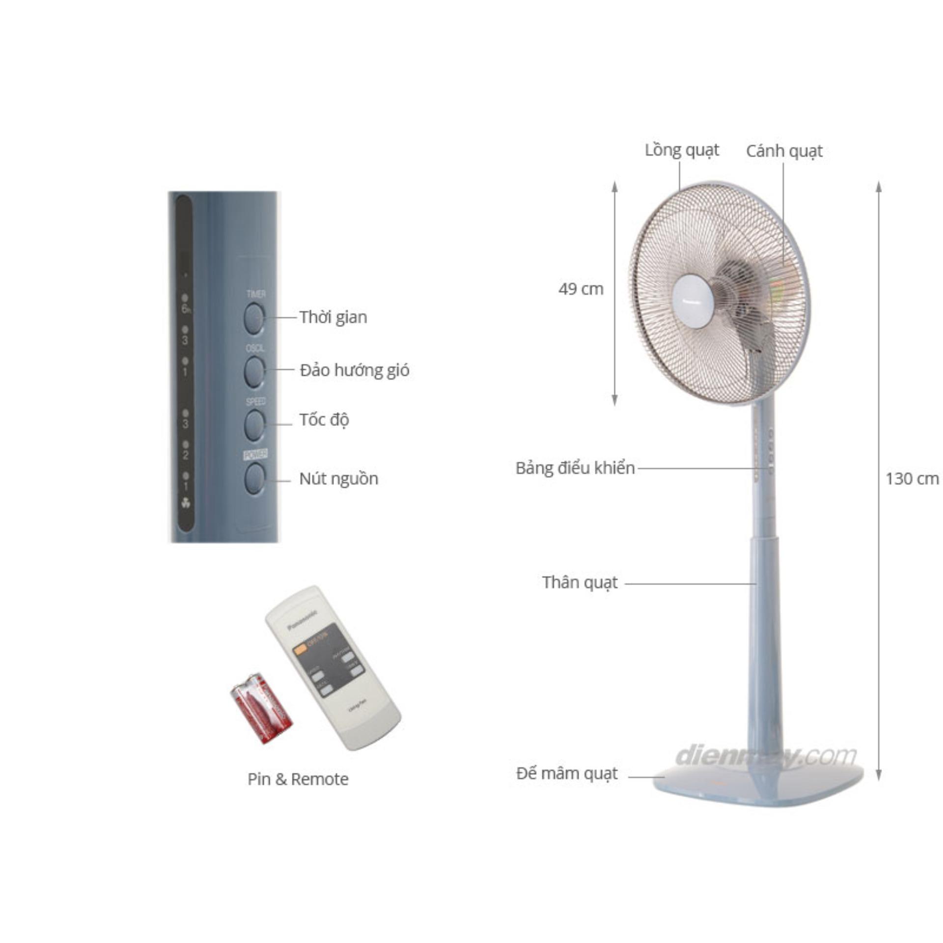 Quạt đứng Panasonic F409KB ( xanh )