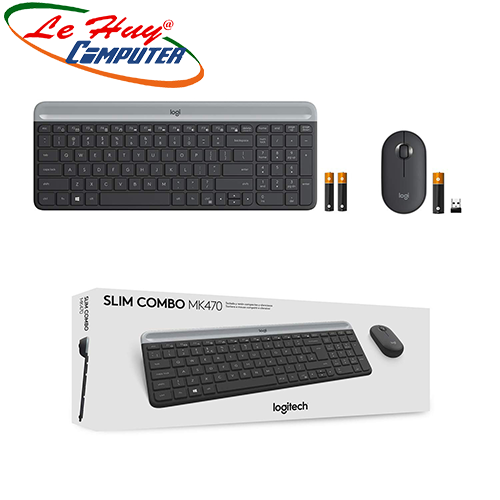 Bộ bàn phím và chuột không dây Logitech MK470