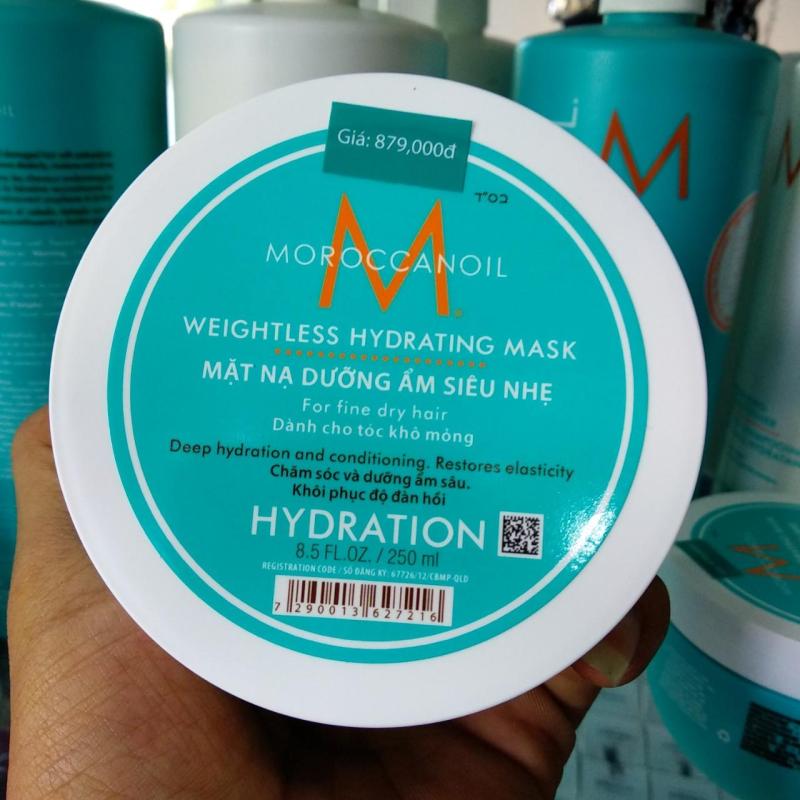 Mặt nạ dưỡng ẩm siêu nhẹ Moroccanoil Hydration 250ml ( vành trắng)